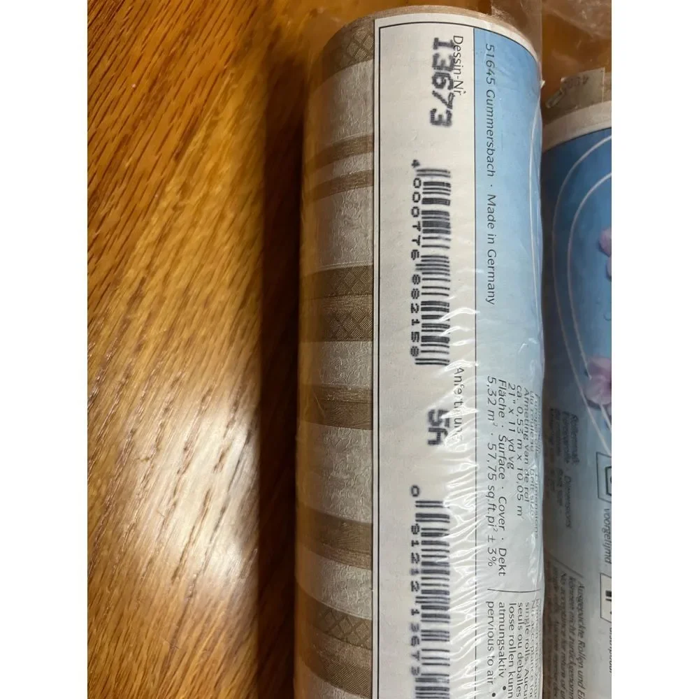 2‎ rolls of A.S. Creation Der Zauber Vinyl Striped Wallpaper Germany